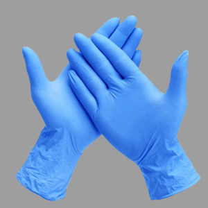 Disposable blue color nitrile gloves