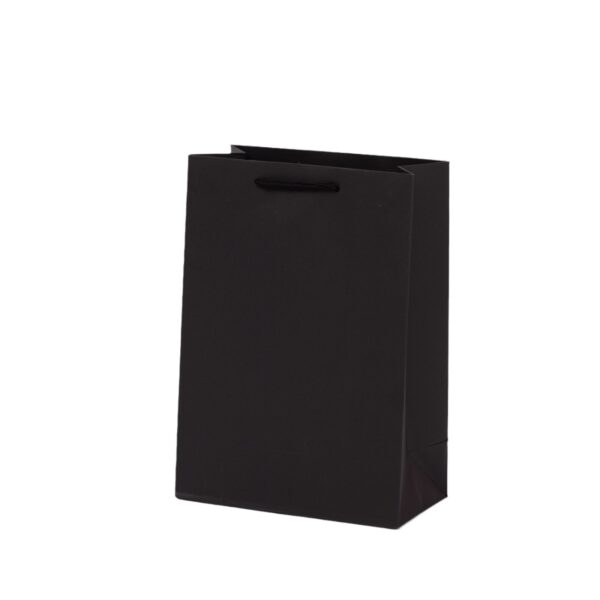 Black color shopping paper bags - Image 2