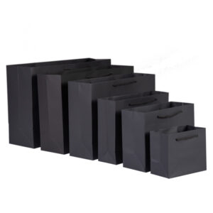 black color paper shopping bags