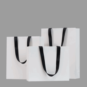White color paper shopping bags