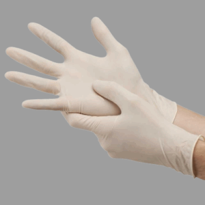 Disposable latex gloves powdered and powder free