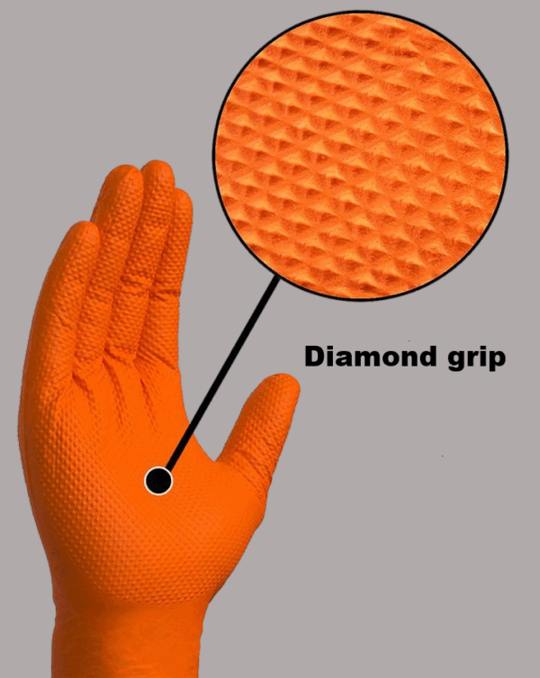 Diamond grip disposable nitrile glove - Image 2