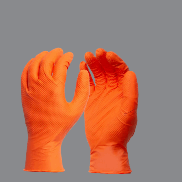 Diamond grip disposable nitrile glove - Image 4